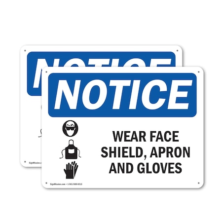 Signmission 10 in Height, 14 in Width, Plastic, Rectangle OS-2PACK-NS-P-1014-L-19005